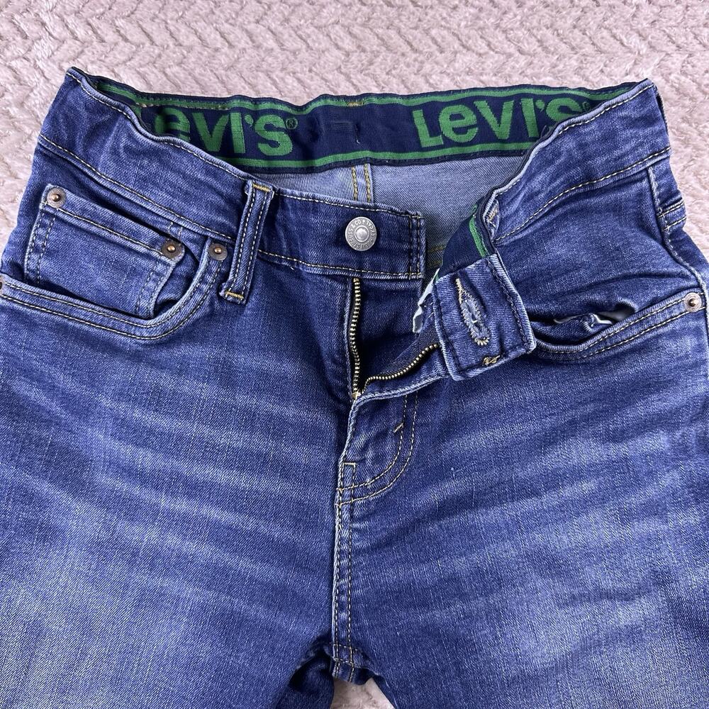Levis 511 Skinny Blue Jeans Youth Boys Size 14 Reg 27x29 Adjustable Waist - Picture 2 of 12